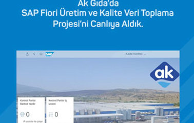 We Have Gone Live with the SAP Fiori Production and Quality Data Collection Project at Ak Gıda